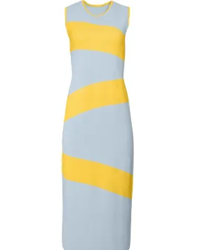 Swirl Knit Midi Dress | Light Blue