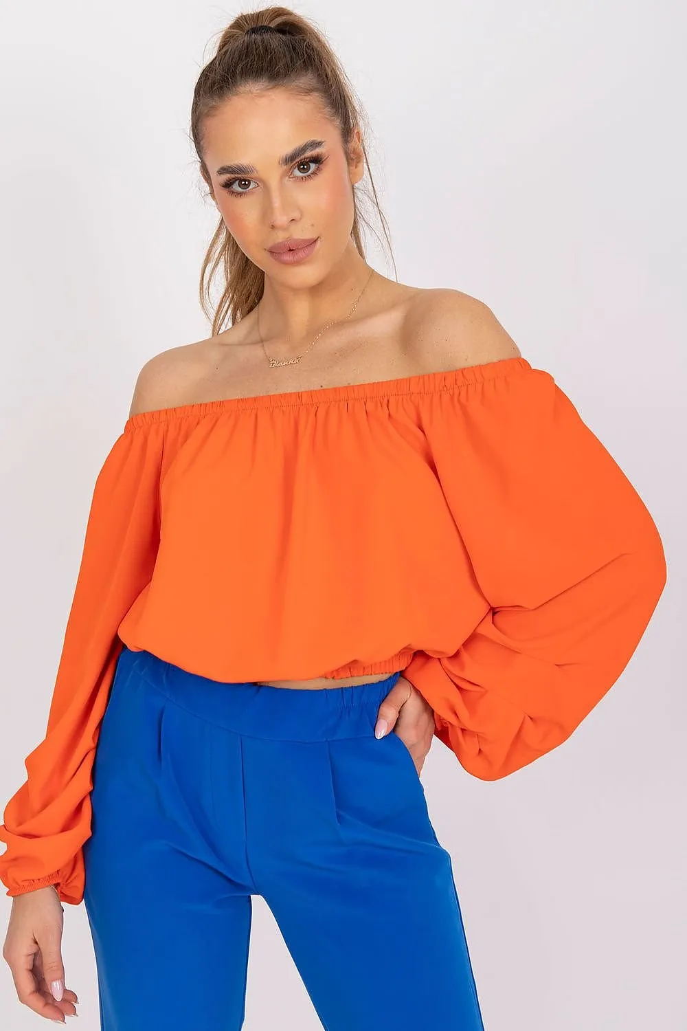 TEEK - Wide Sleeve Off-Shoulder Premium Blouse