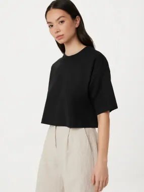 The Cropped Boxy T-Shirt in Black