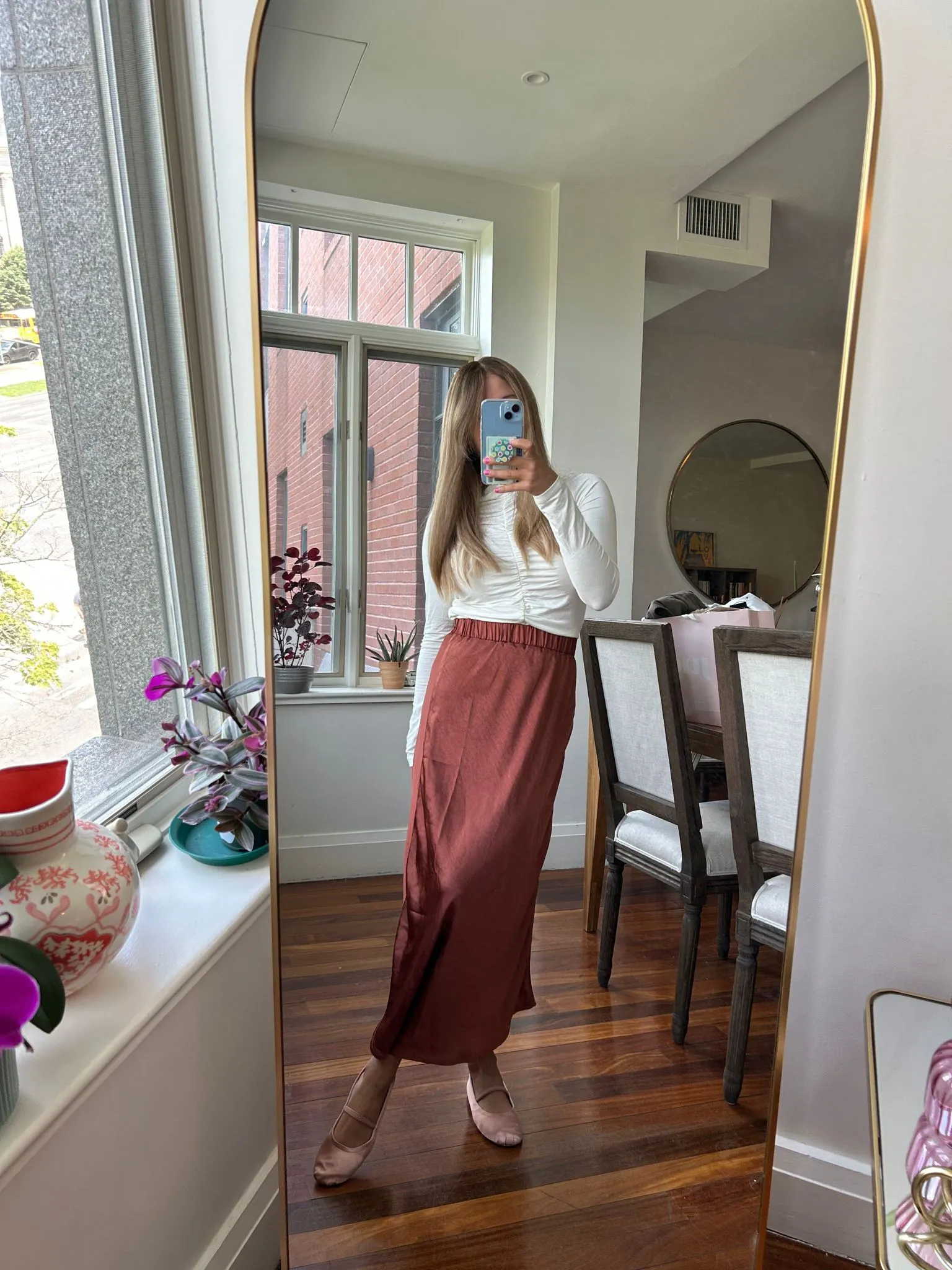 THE Midi Slip Skirt