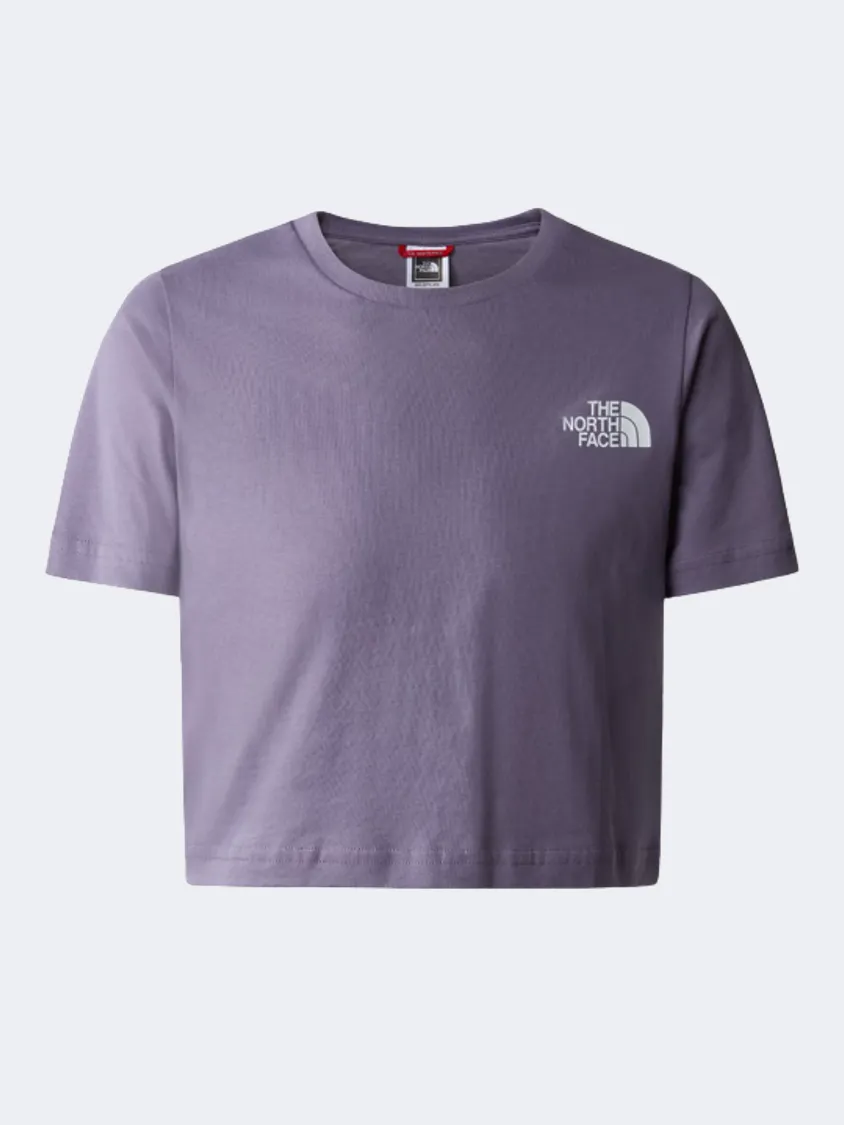 The North Face Simple Dome Cropped Girls Lifestyle T-Shirt Lunar Slate