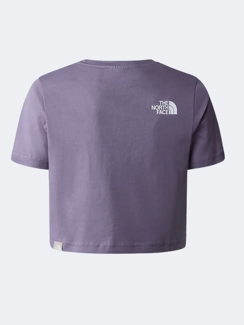 The North Face Simple Dome Cropped Girls Lifestyle T-Shirt Lunar Slate