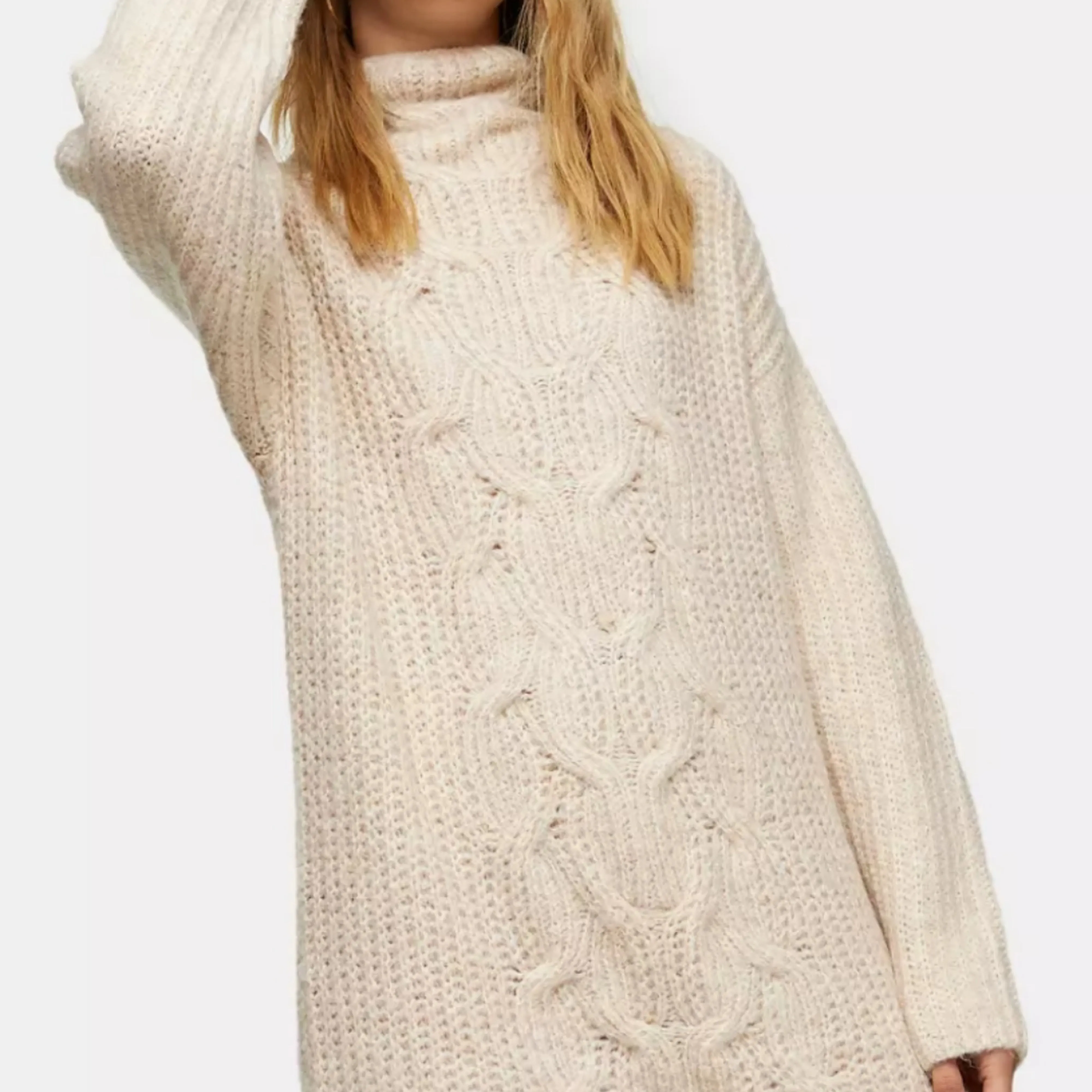 TOPSHOP Cable Knit Jumper Dress