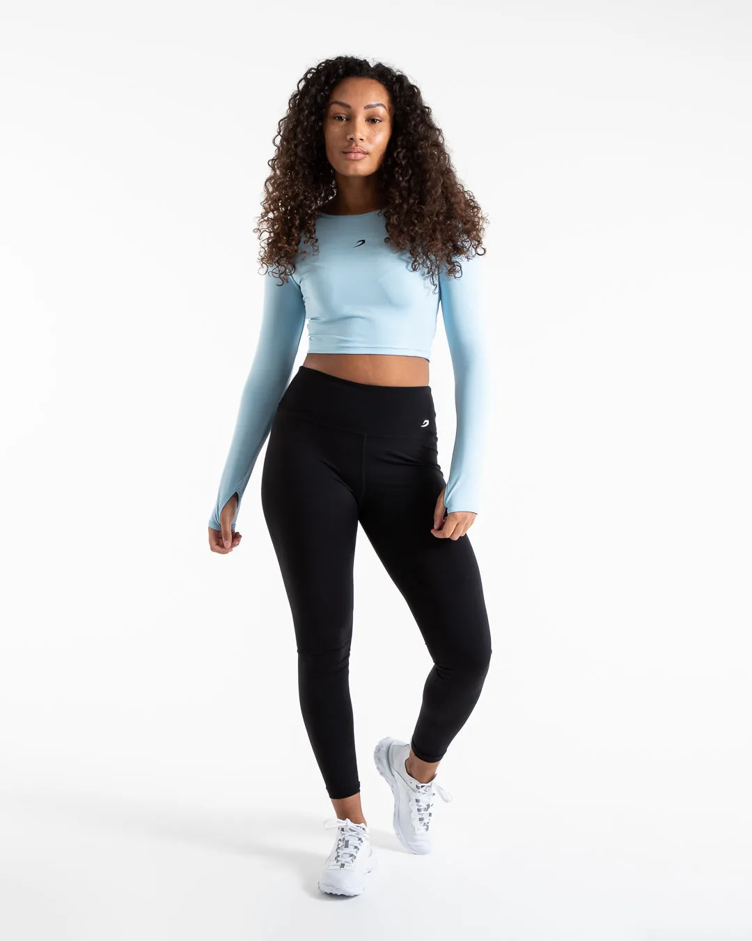 Training Long Sleeve Crop Top - Baby Blue