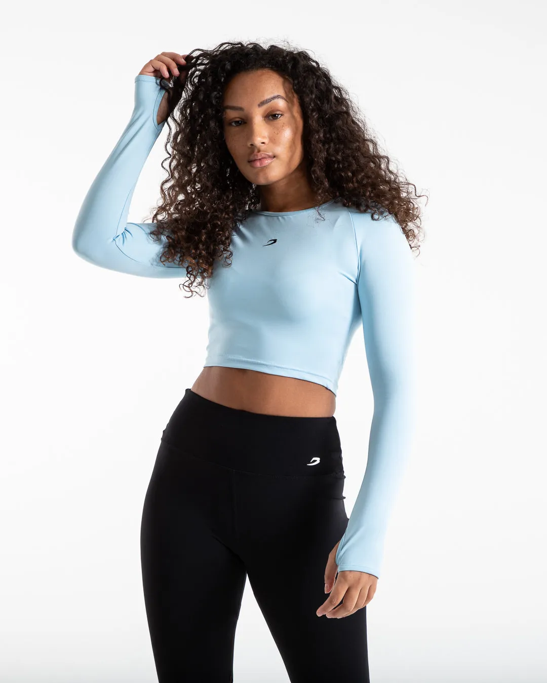 Training Long Sleeve Crop Top - Baby Blue