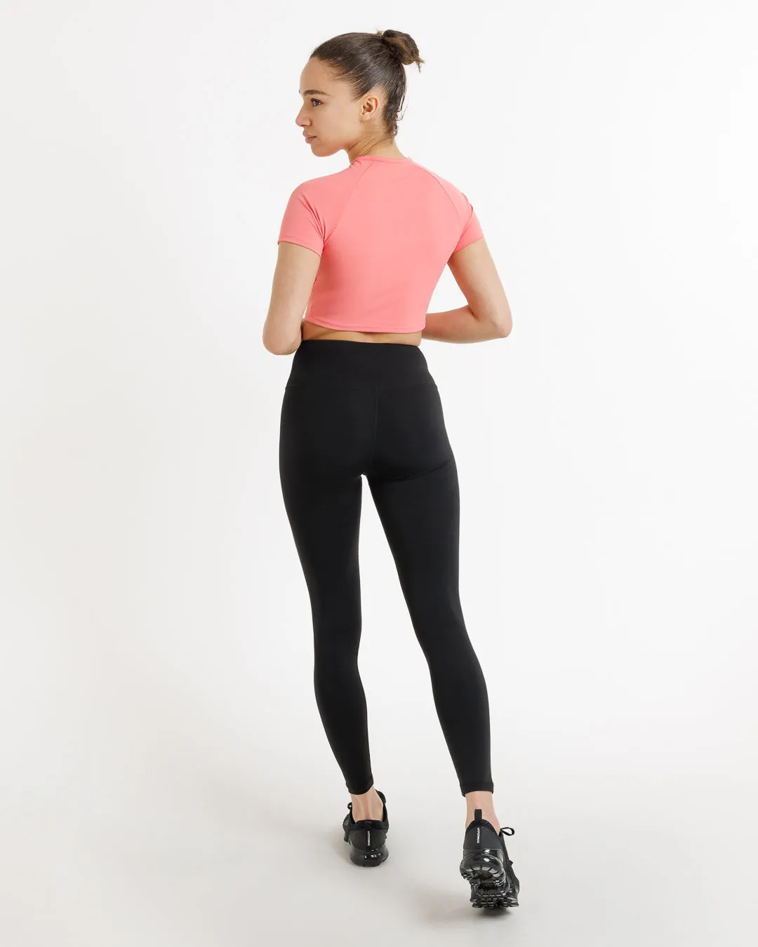 Training Short Sleeve Crop Top - Pink