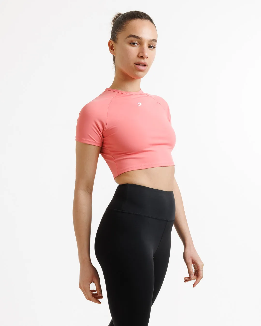 Training Short Sleeve Crop Top - Pink