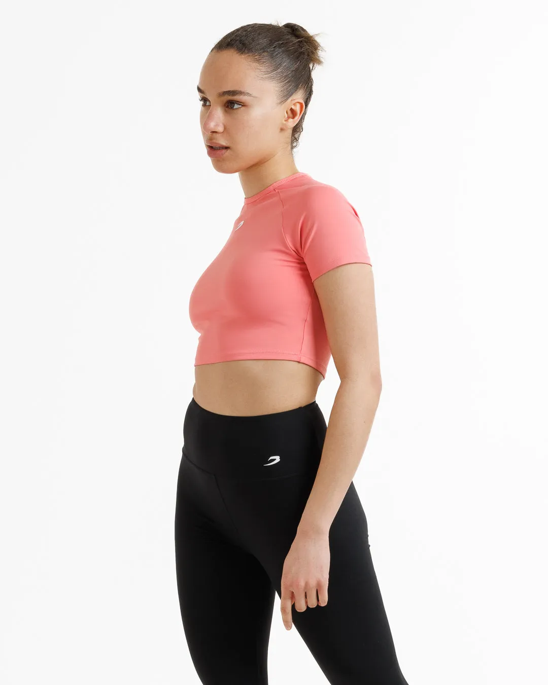 Training Short Sleeve Crop Top - Pink