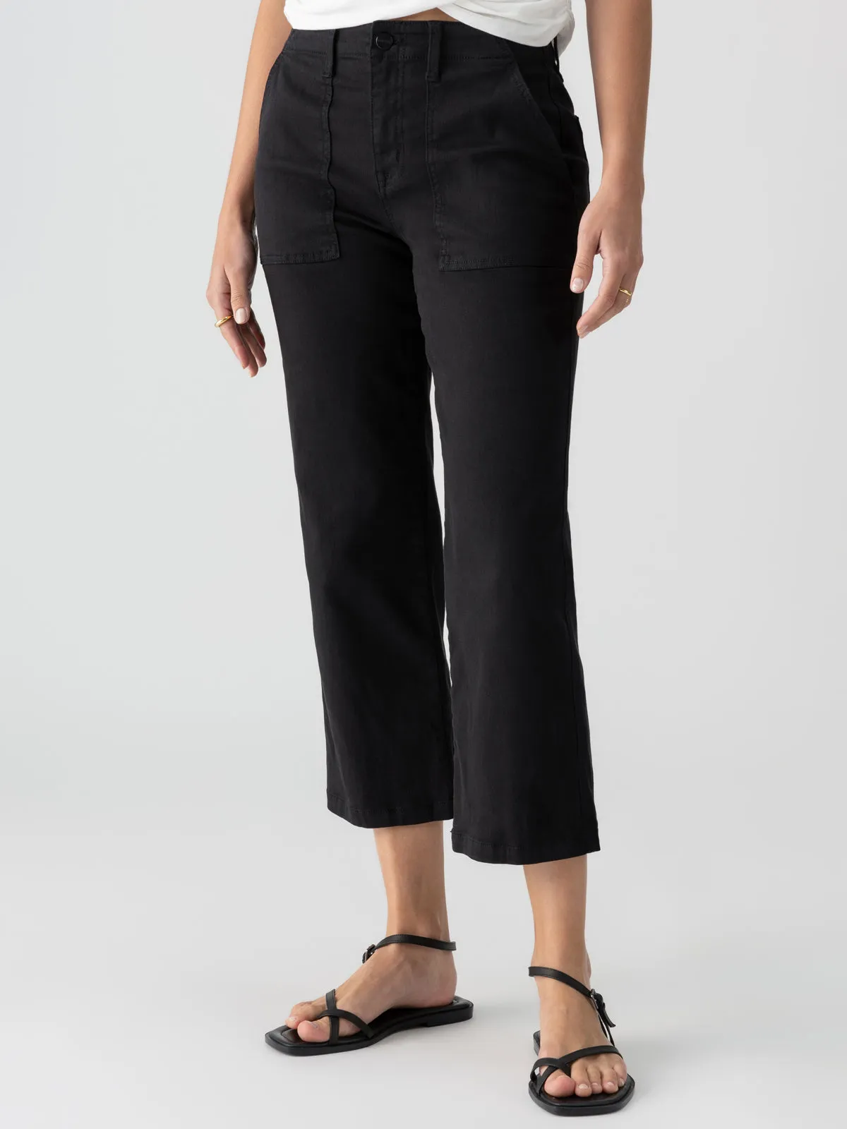 Vacation Crop High Rise Pant Black