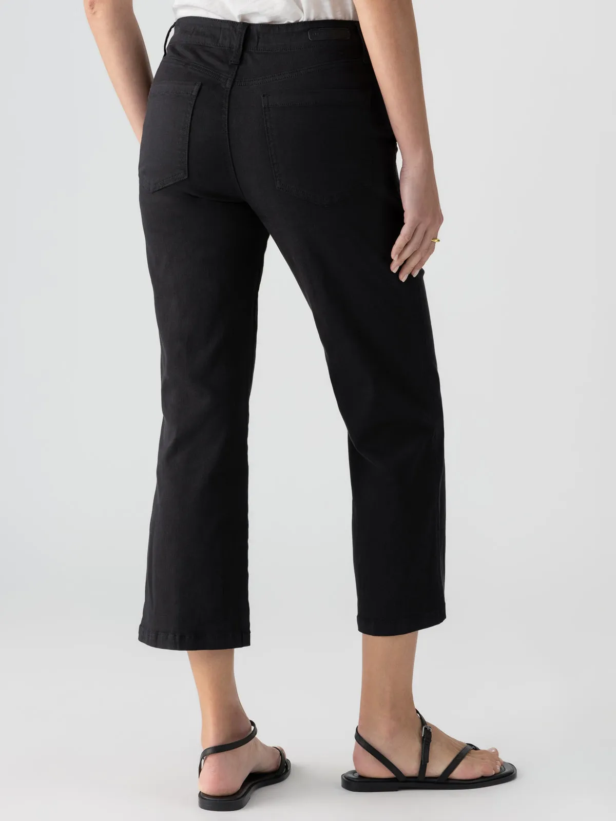 Vacation Crop High Rise Pant Black