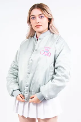 Vintage 90's Silver USA Baseball Jacket