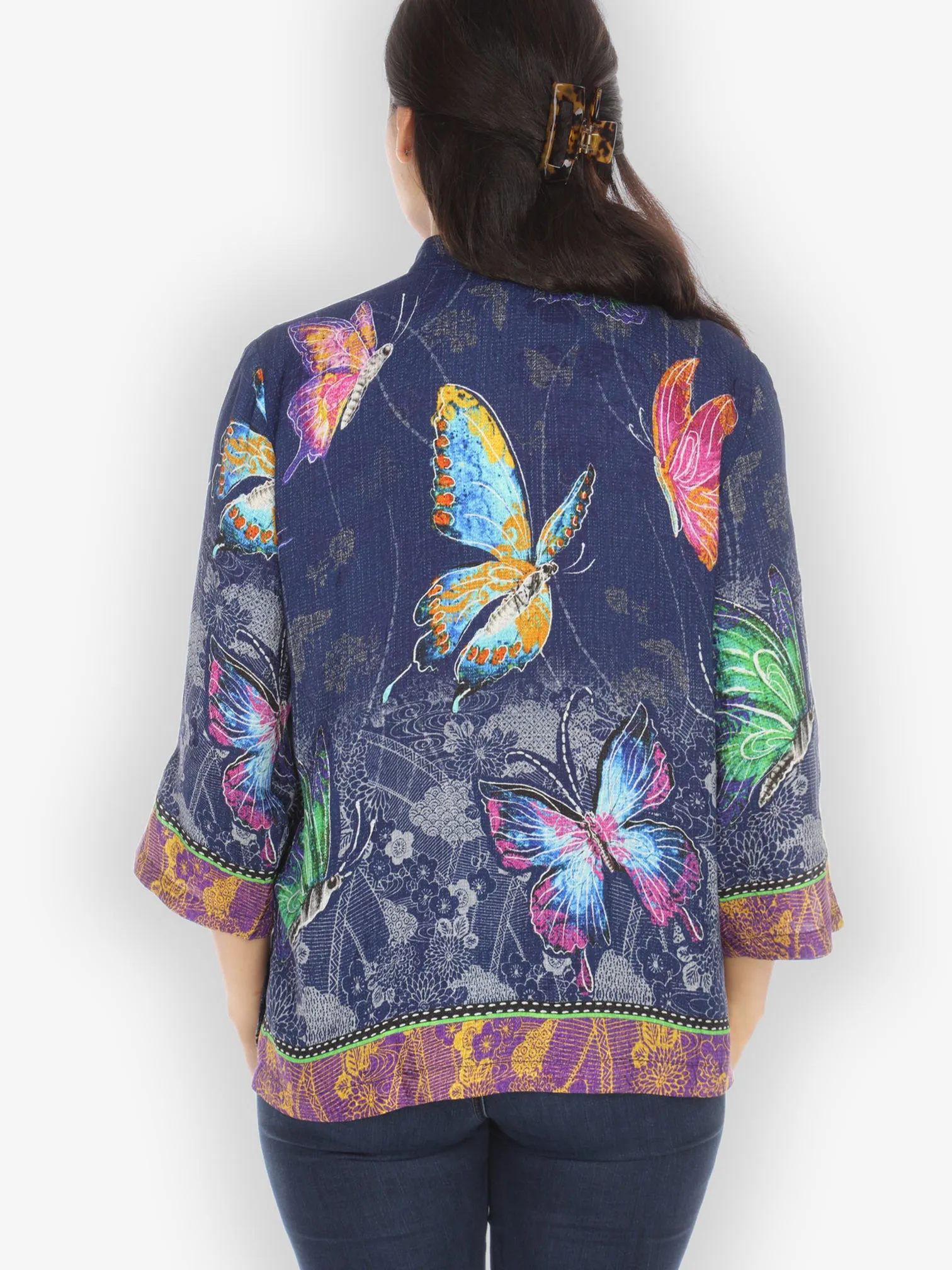 Vital Vibrant Butterfly Silk Blouse