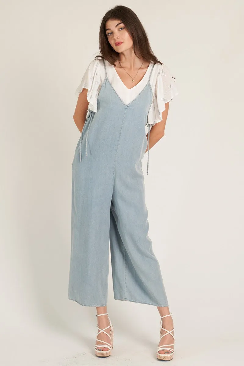 Wide Leg Denim Jumper