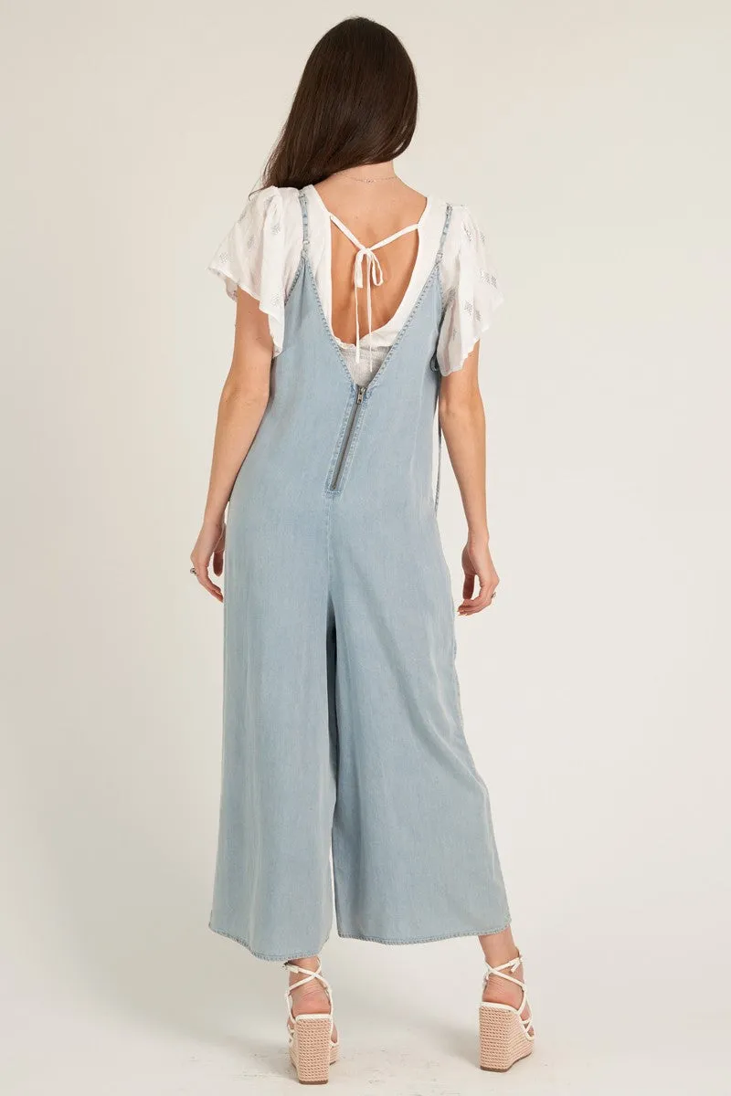 Wide Leg Denim Jumper