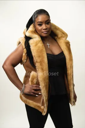 Women's Angela Real Sheepskin Vest