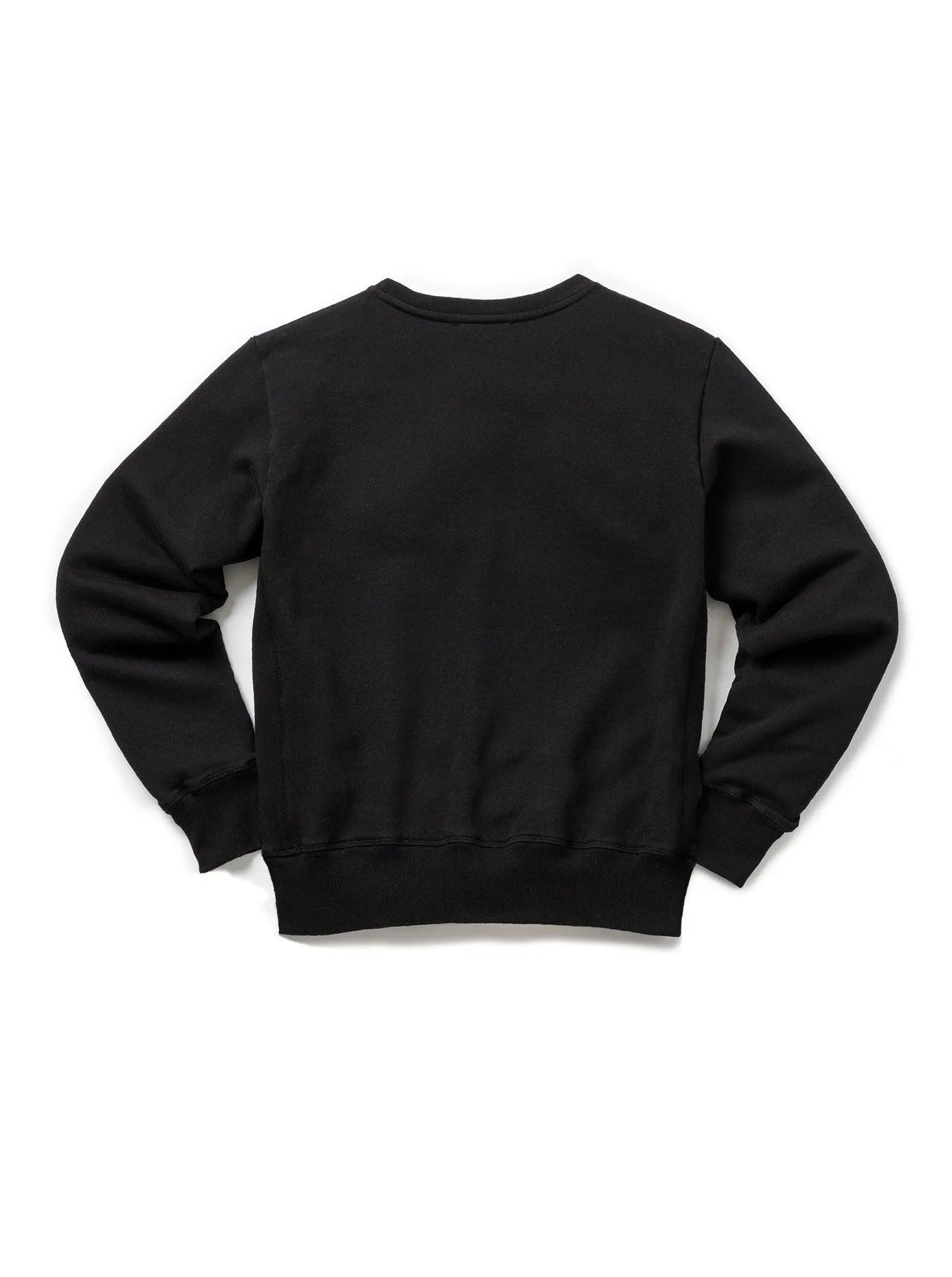 Women's Terry Embroided Crewneck - Black