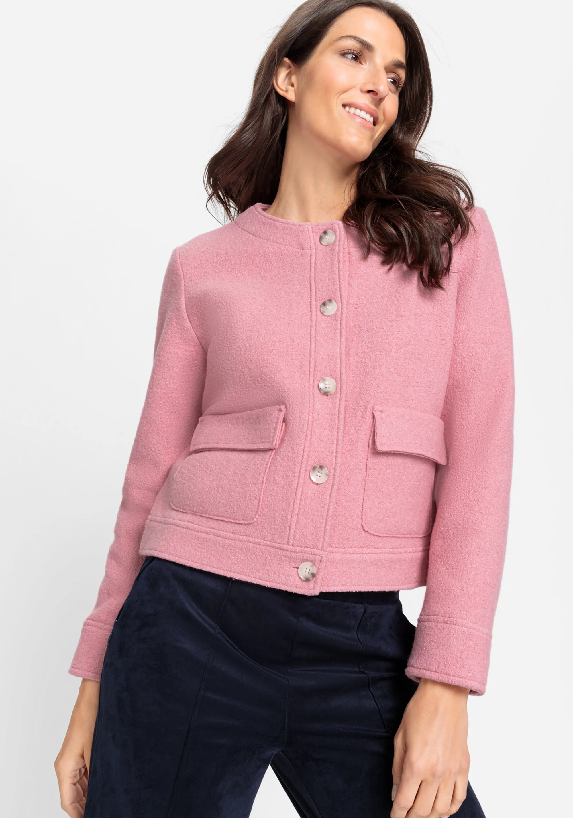 Wool Blend Cropped Jacket