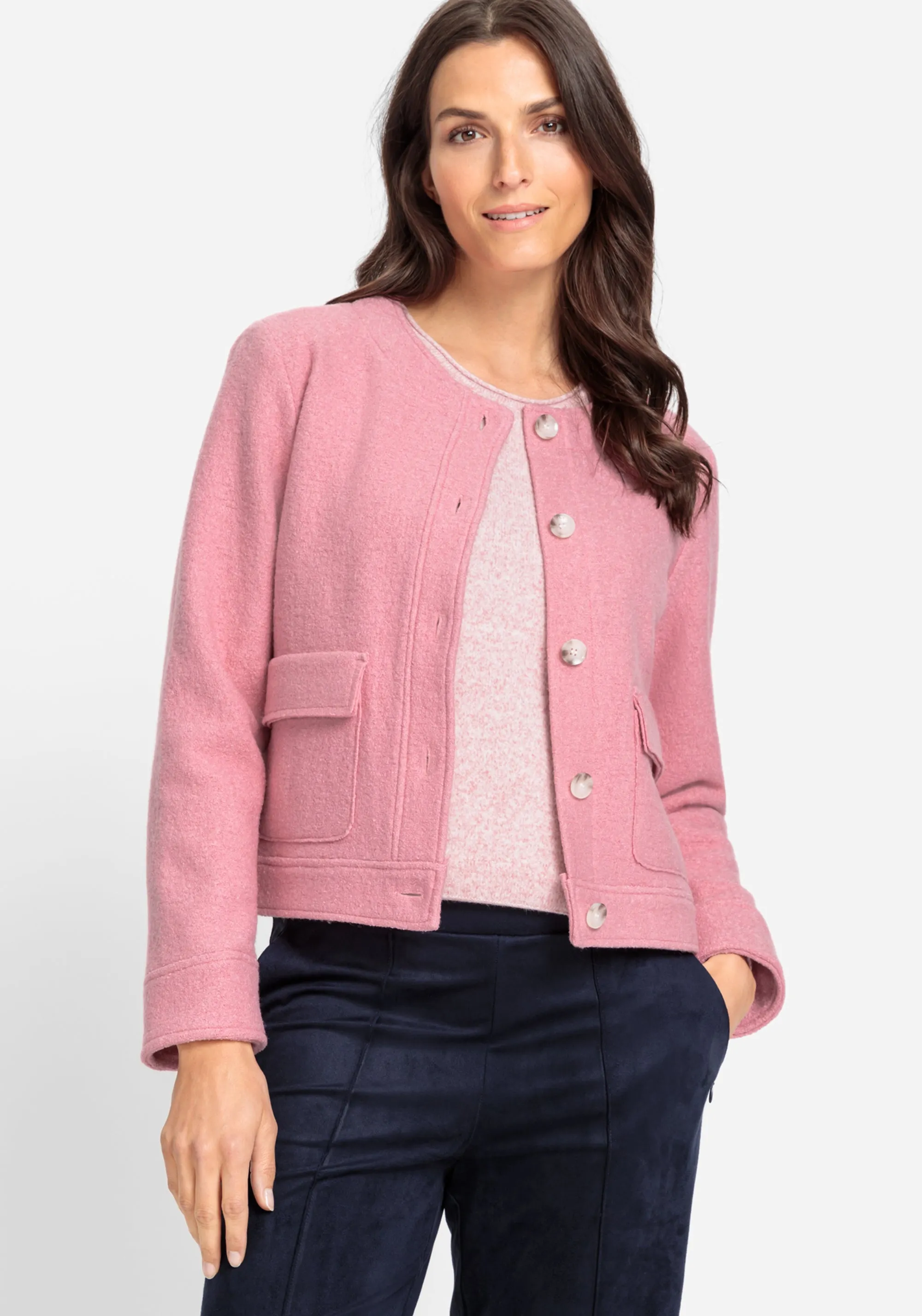 Wool Blend Cropped Jacket